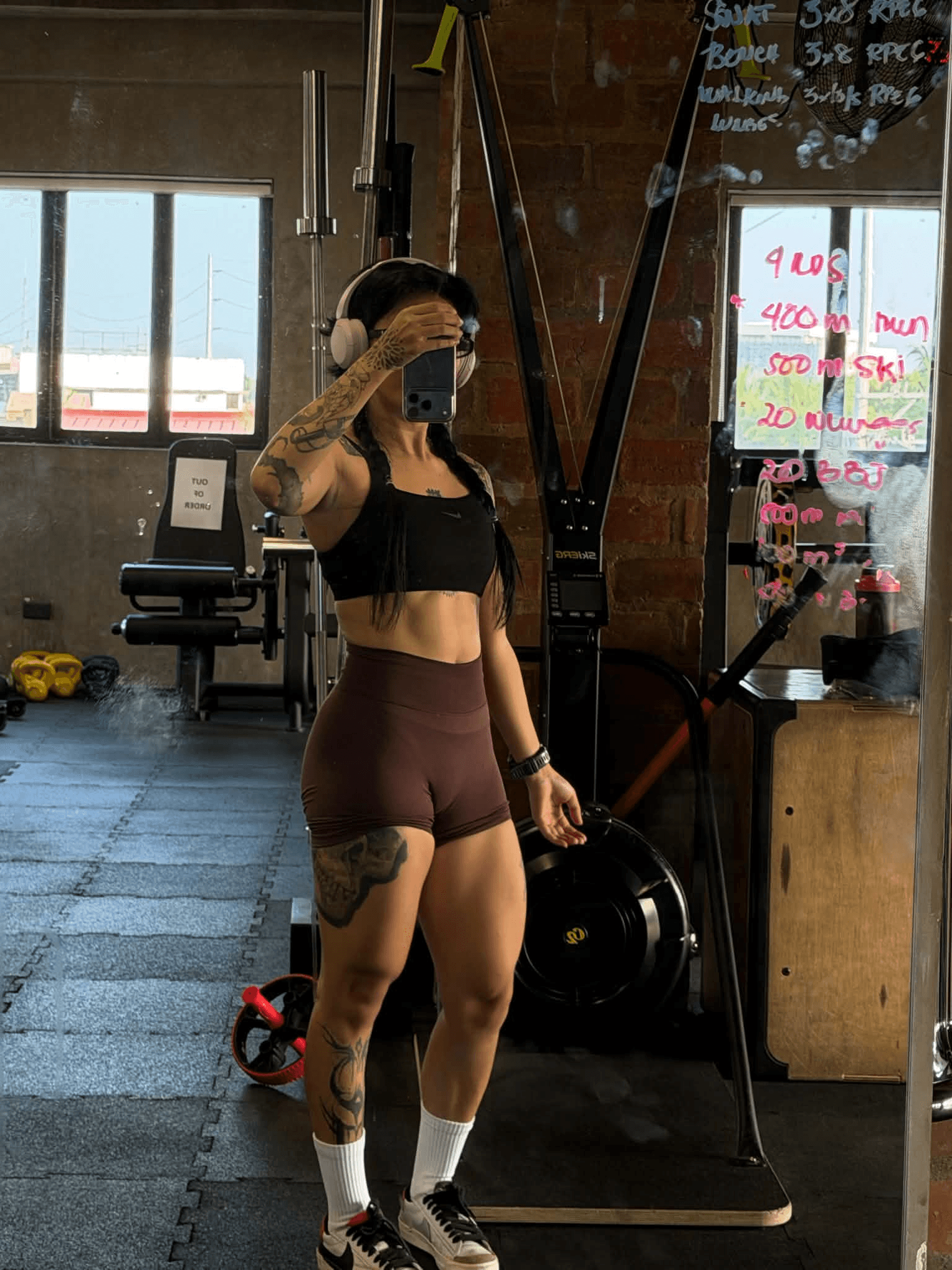 Marie Monteclaro at the gym