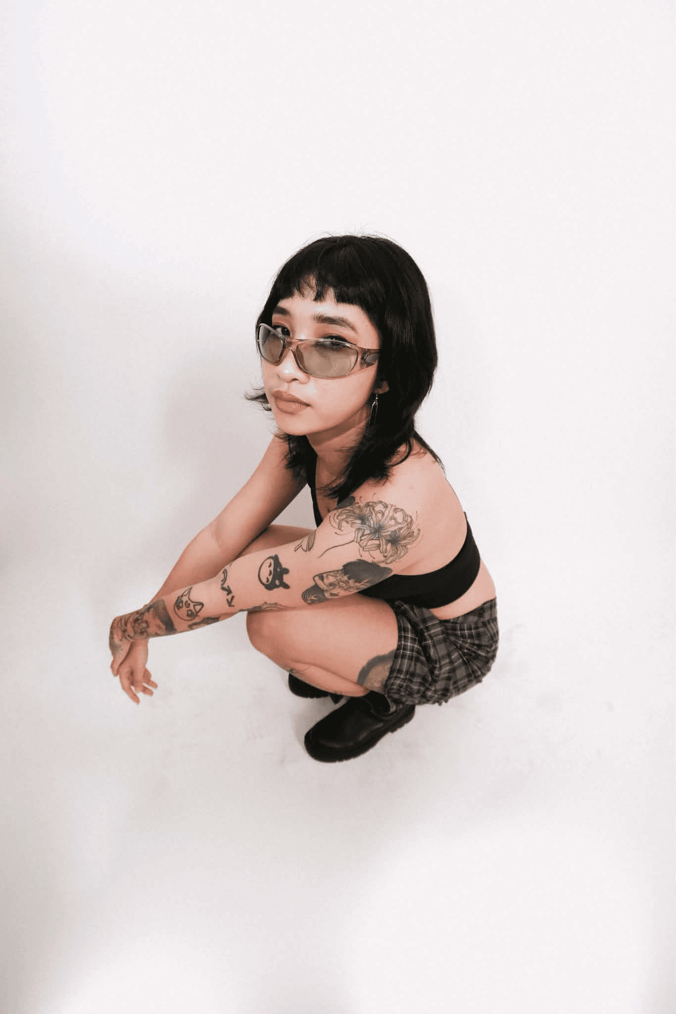 Marie Monteclaro during a shoot